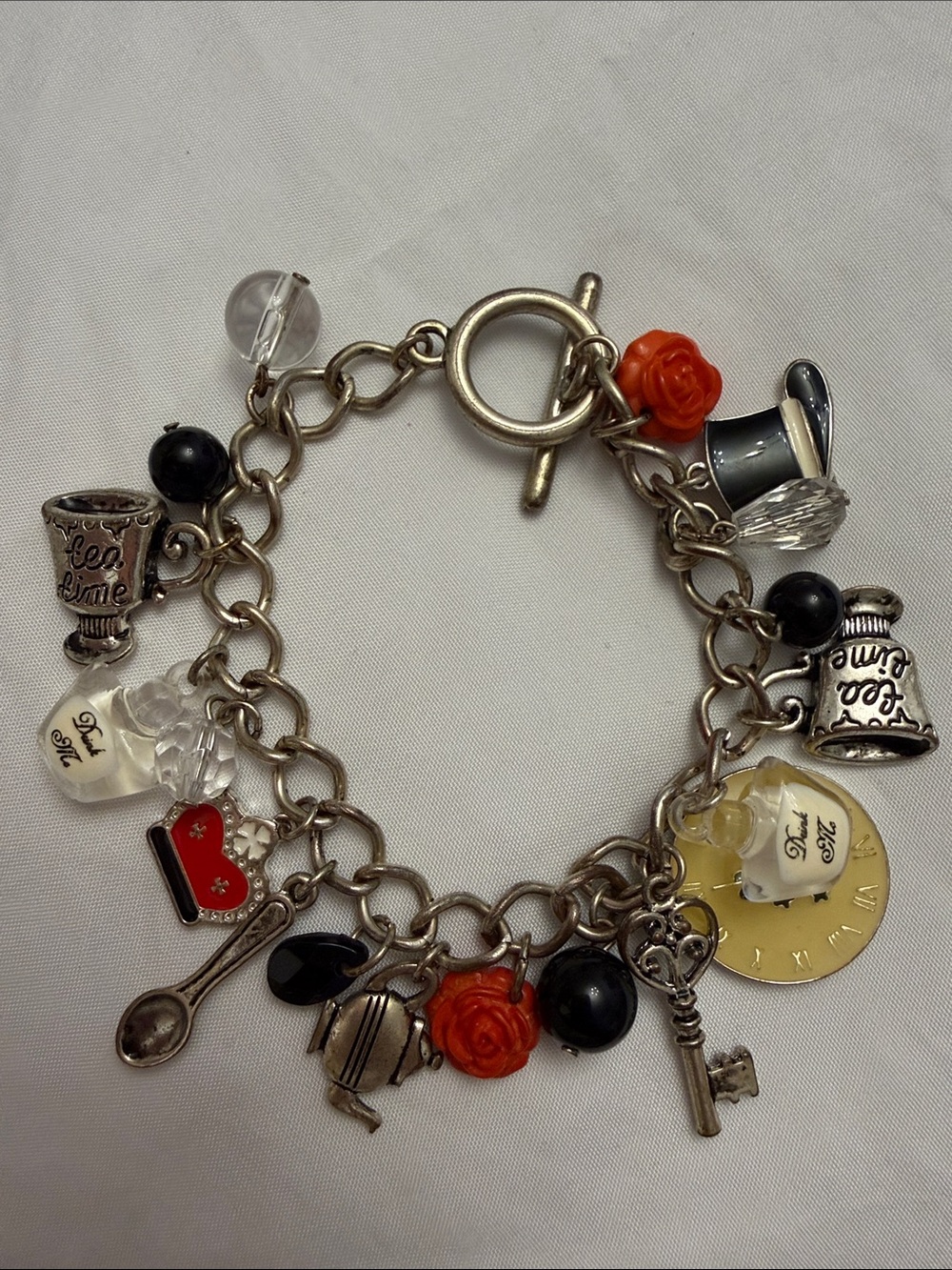 Alice in Wonderland We’re All Mad Charm Bracelet